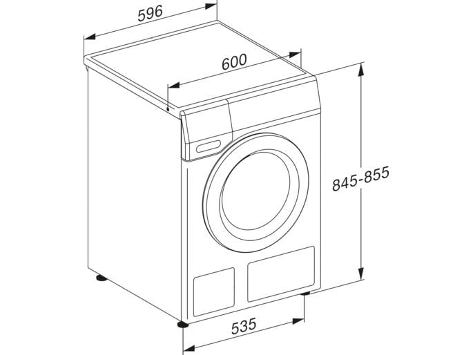 Miele Waschtrockner WTW 800-70 CH 9 kg / 6 kg Tumbler zum Waschen und Trocknen in einem