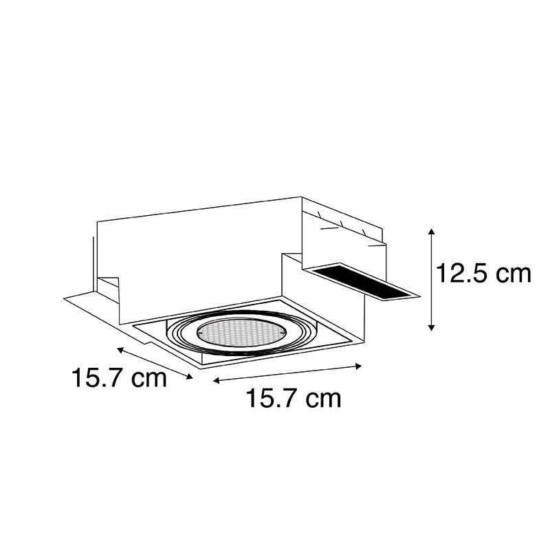 Inbouwspot zwart GU10 AR111 Trimless - Oneon Honey