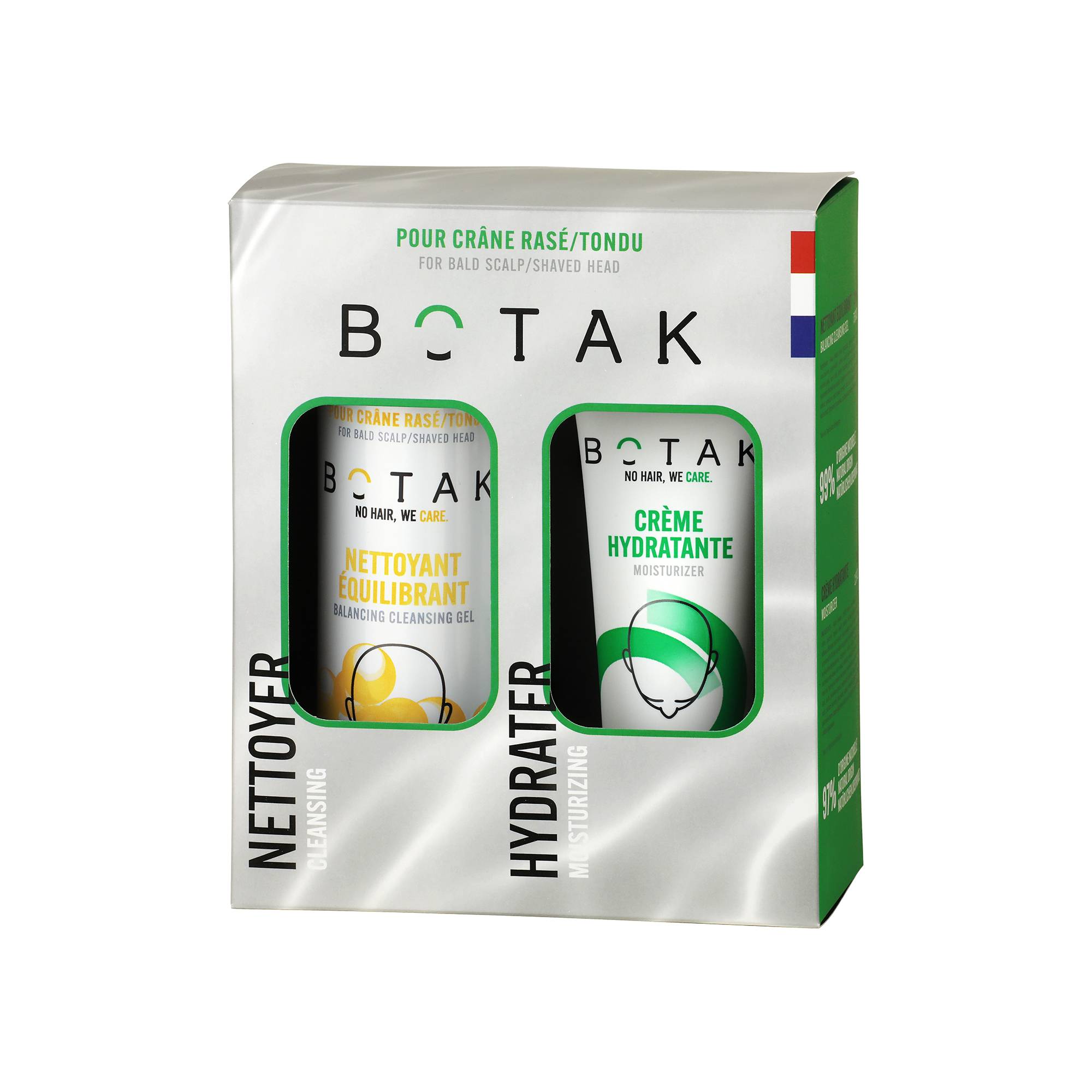Coffret routine quotidienne pour crâne rasé ou tondu (225ml   75ml) / 300ml