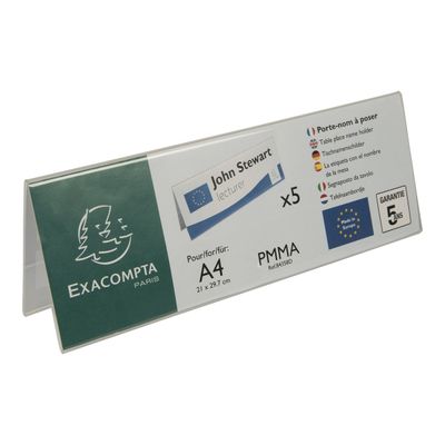 Exacompta - 5 Porte-noms double face - pour 300 x 105 mm