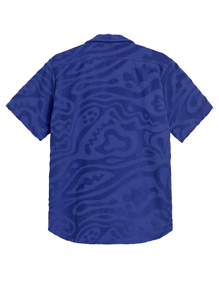OAS Frottee Poloshirt blau