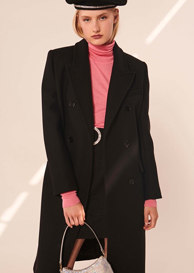 Manteau Marcusnoir en drap caban