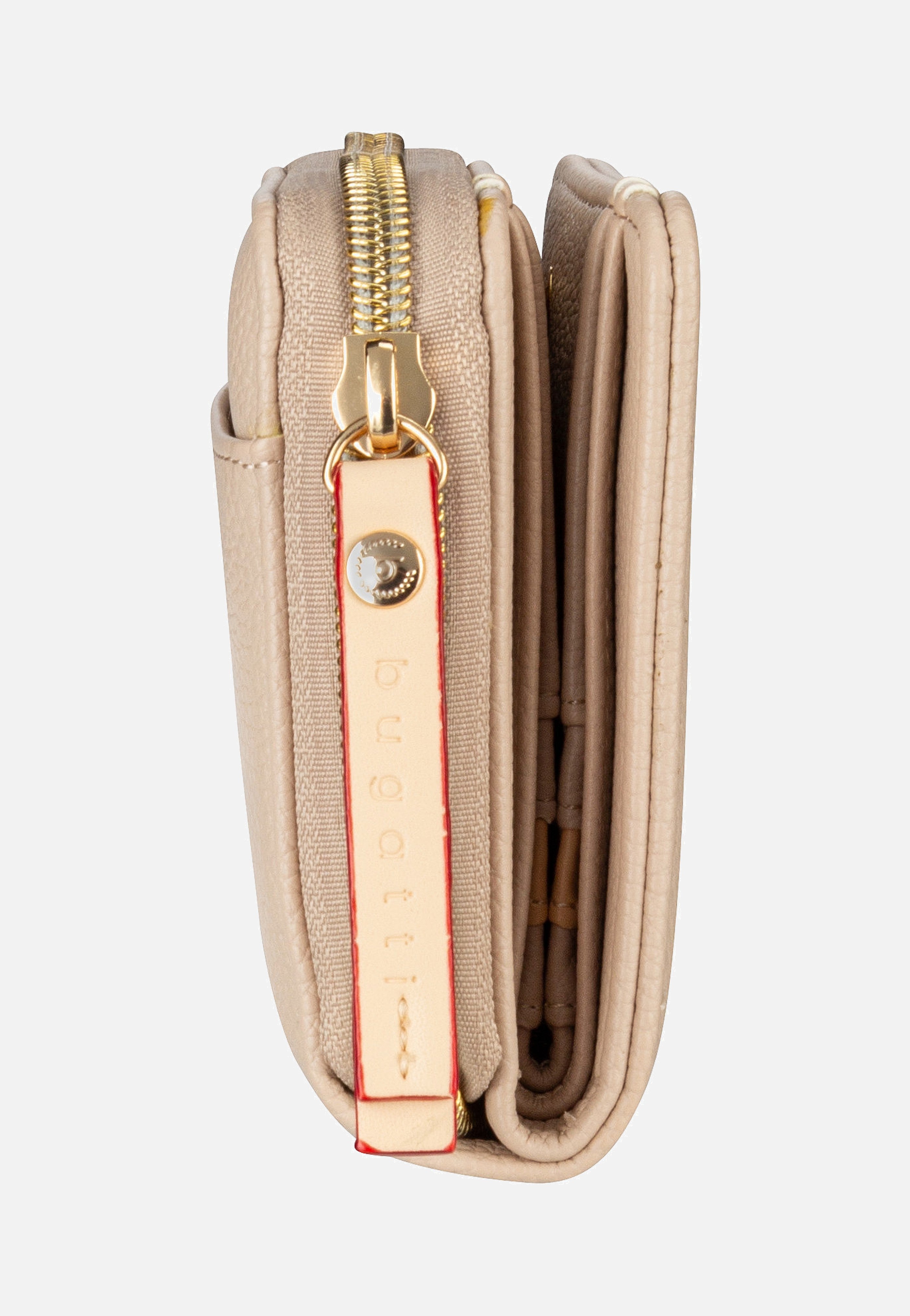 Ella Zipped Ladies Purse Beige - Portemonnaie
