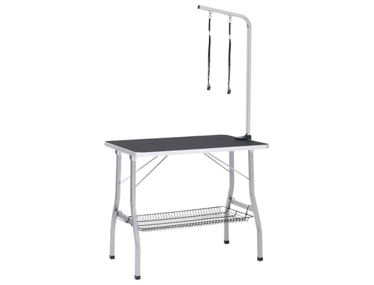 VIDAXL - Table de toilettage réglable de chiens avec 2 boucles et pan...