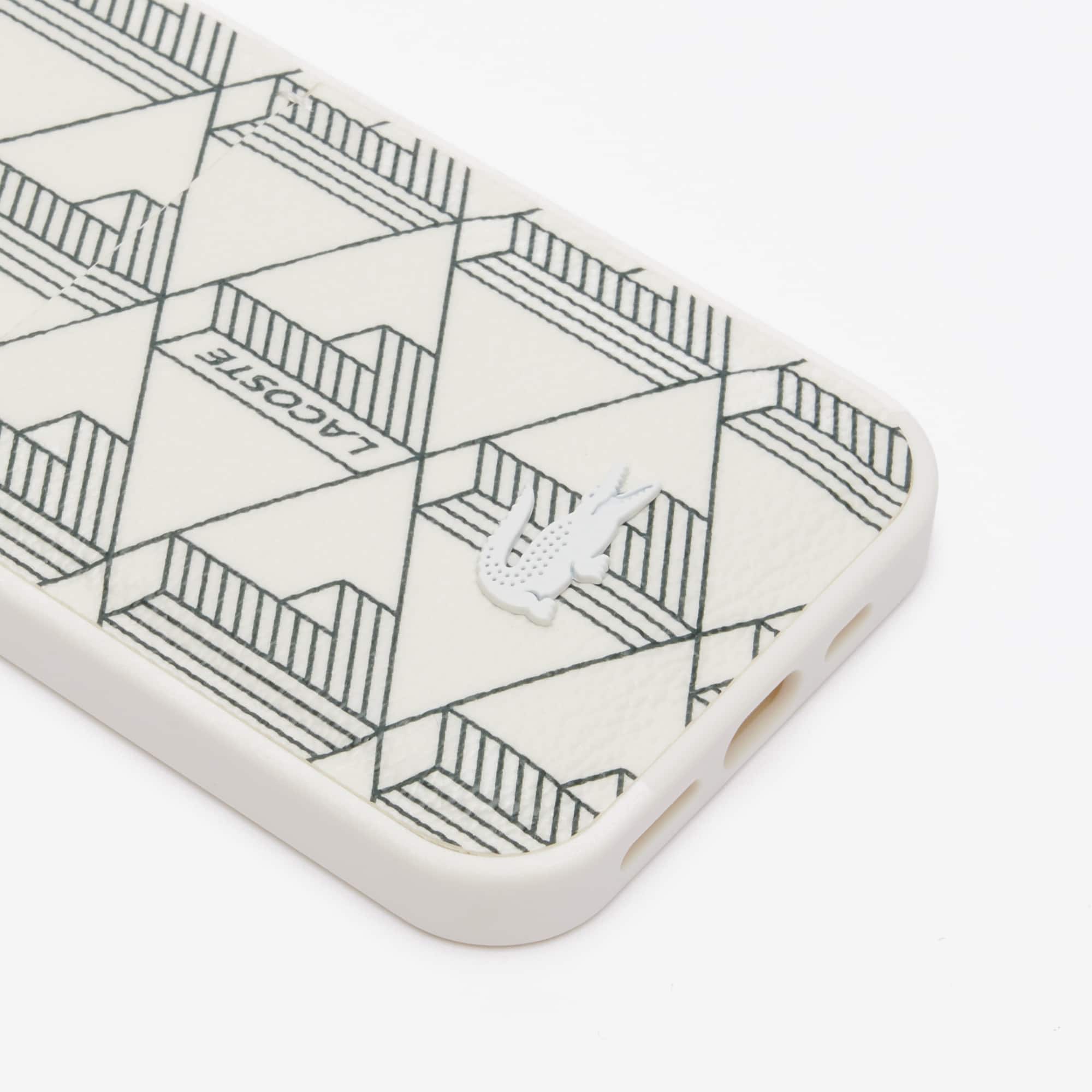 Coque iPhone 15 The Blend imprimé crocodile Coques iPhone - Blanc - Lacoste - Unisex