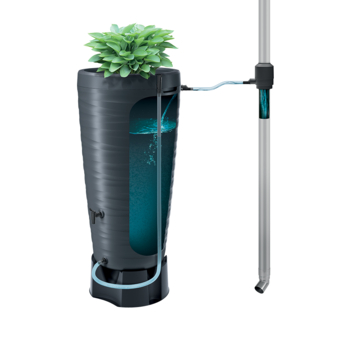 Regenton Maze antraciet met plantenbak 240L