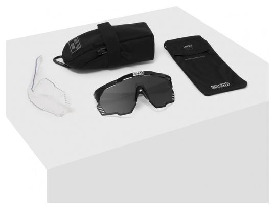 Lunettes SCICON Aeroshade Kunken Blanc Brillant / Gris Miroir