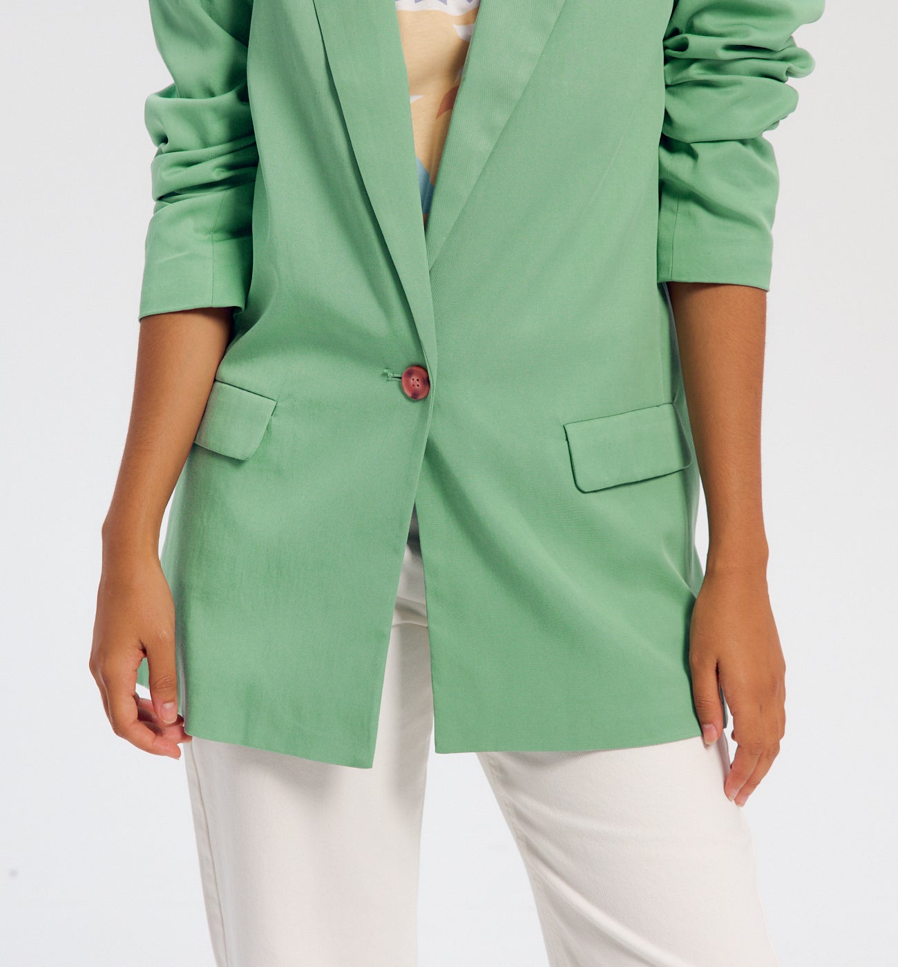 Veste de tailleur en lyocell - Turquoise