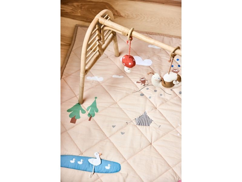 OYOY Krabbeldecke Wald 102 x 102 cm, Beige Kinder-Krabbeldecke
