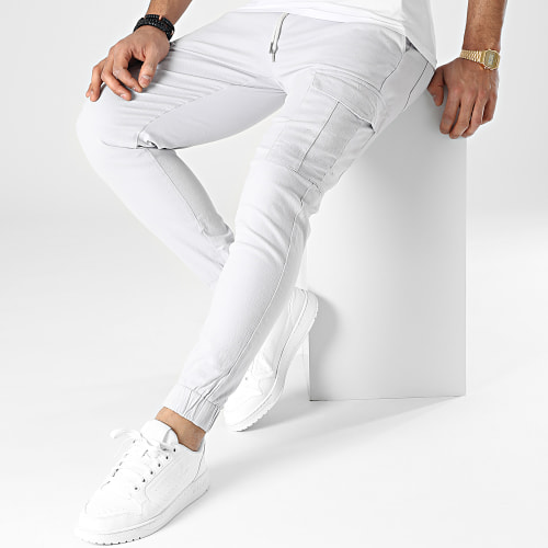 Pantalon Cargo Gris Clair
