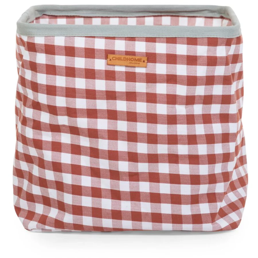 CHILDHOME Vichy Korb terracotta 30 x 30 x 30 cm