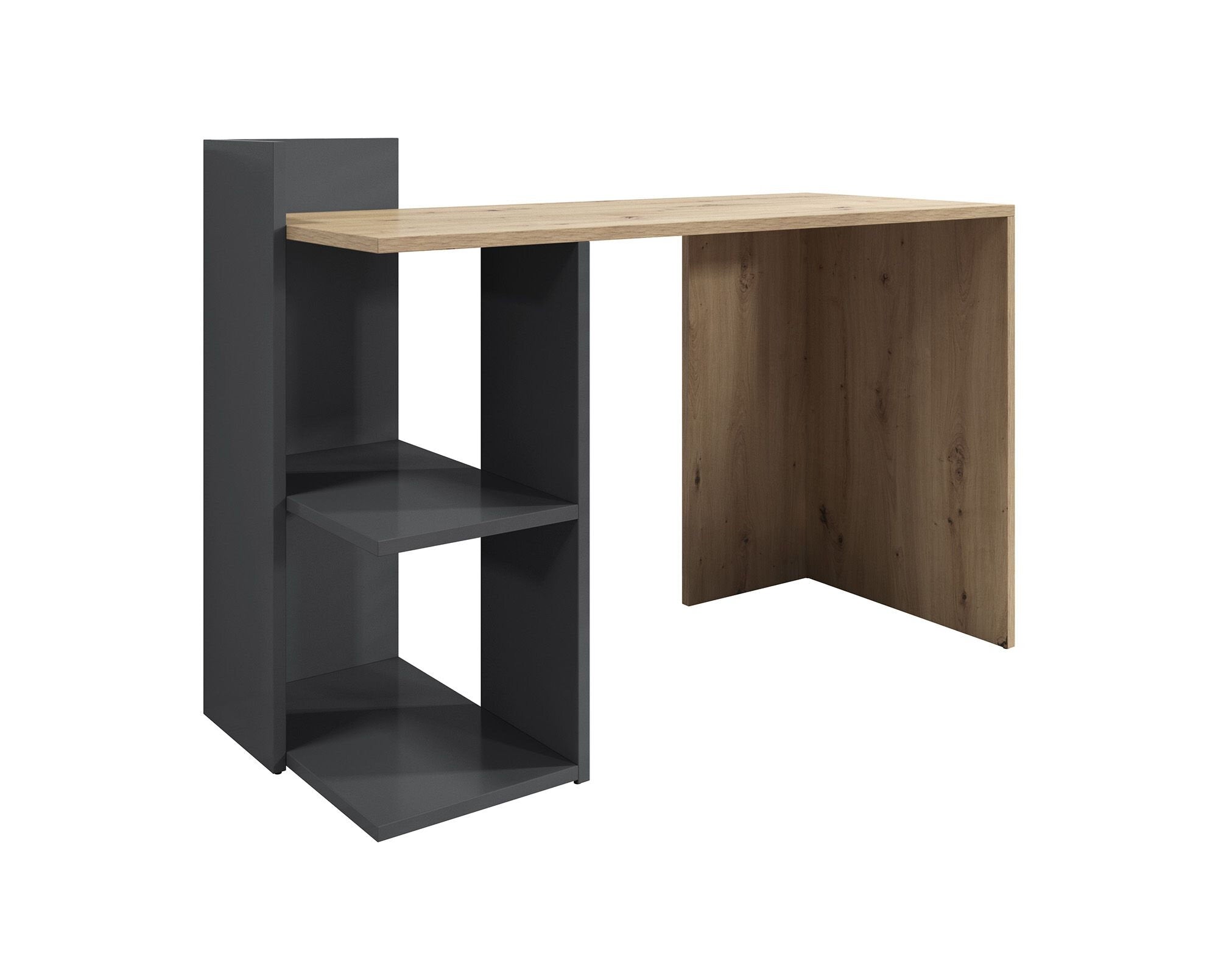 Pierre - Bureau - Eiken/antraciet - 120x52 cm