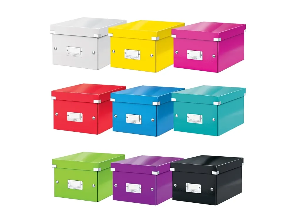 Leitz Click & Store WOW Small opbevaringsboks, 84% recirkuleret karton Sort