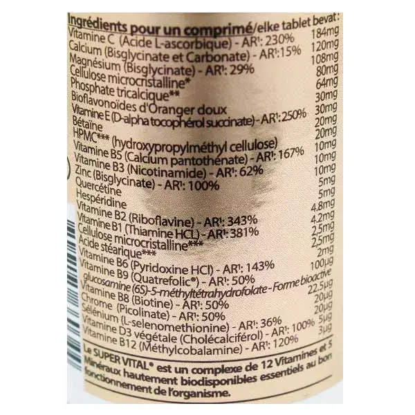 Vit'all+ Super Vital 30 comprimidos divisíveis