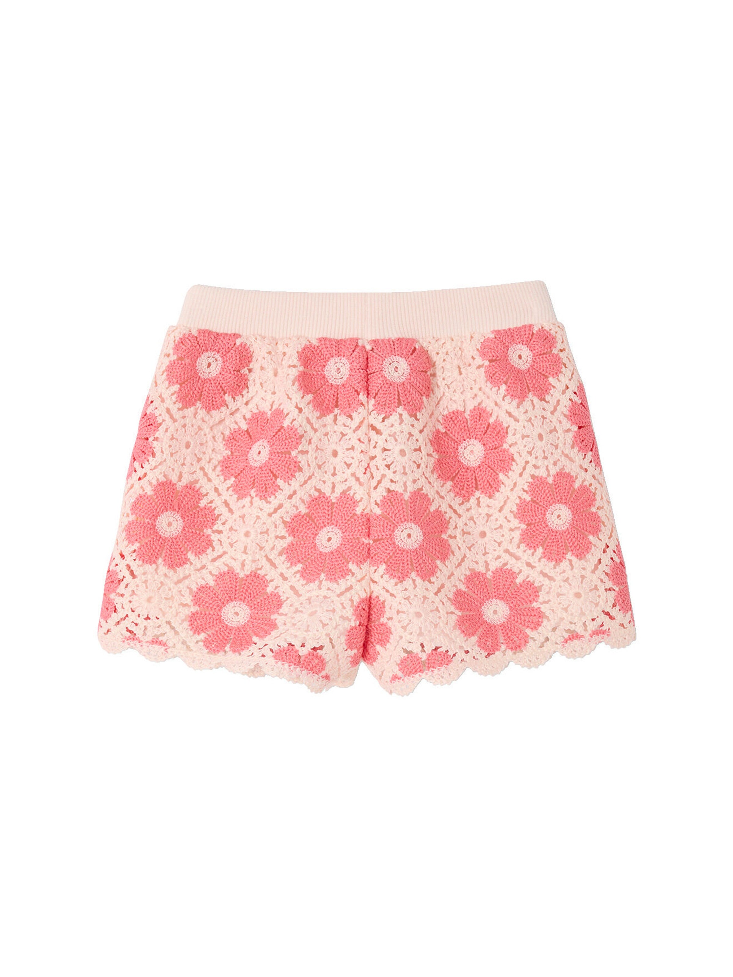 Vertbaudet Gehäkelte Baby Shorts wollweiß