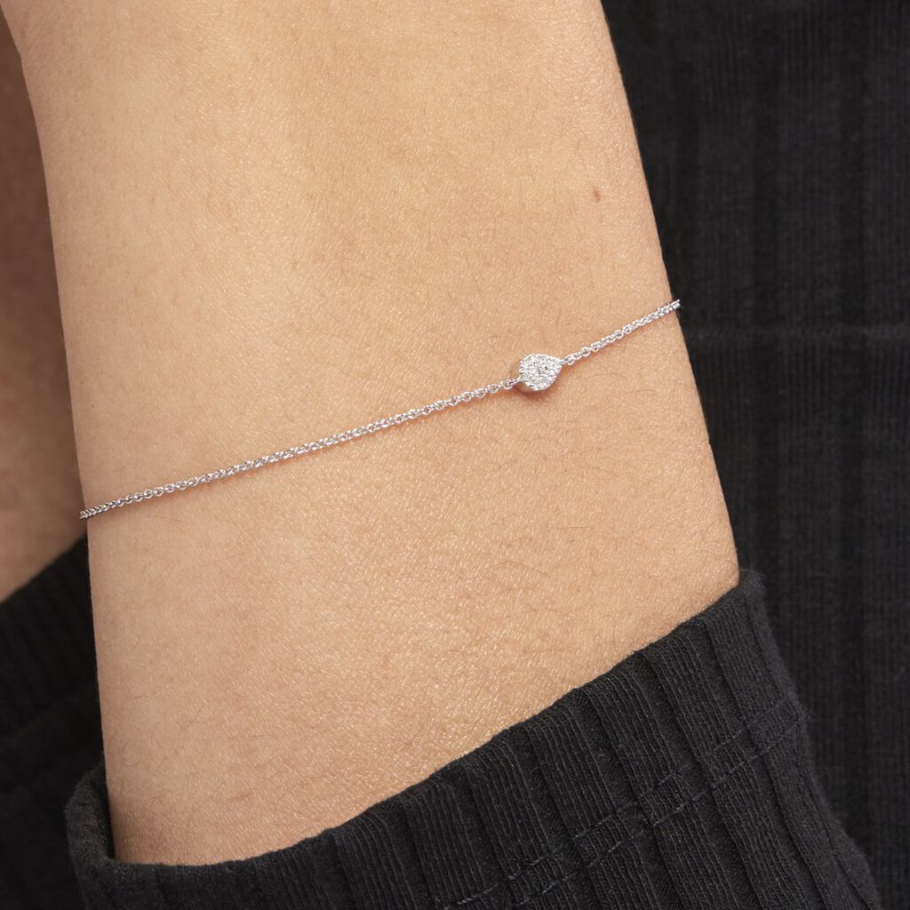 Bracelet Adhira Or Blanc Diamant