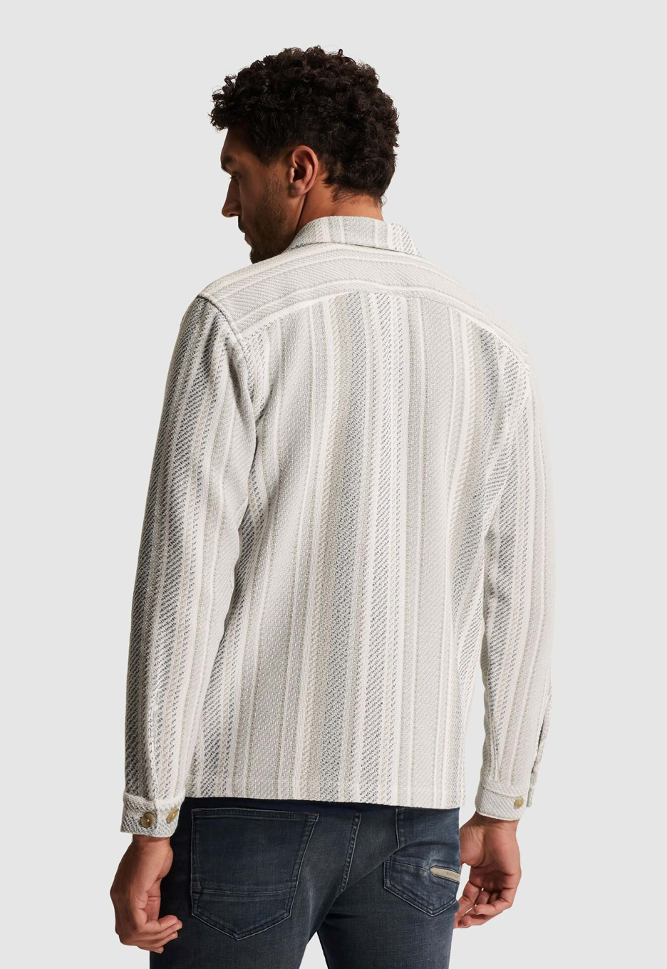 Cast Iron Twill Slub Striped Overhemd
