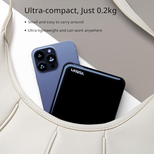 Mini Projecteur YOTON, Vidéoprojecteur DLP, Full HD 1080P Supporté, Batterie Intégrée, Rétroprojecteur Portable à Focale Ultra Courte, adapté au Cinéma Extérieur/Home, capacité HDMI/TV Stick : High Tech