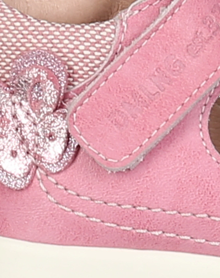 Leder-Sandalen UDINE mit Zehenschutz in rosa