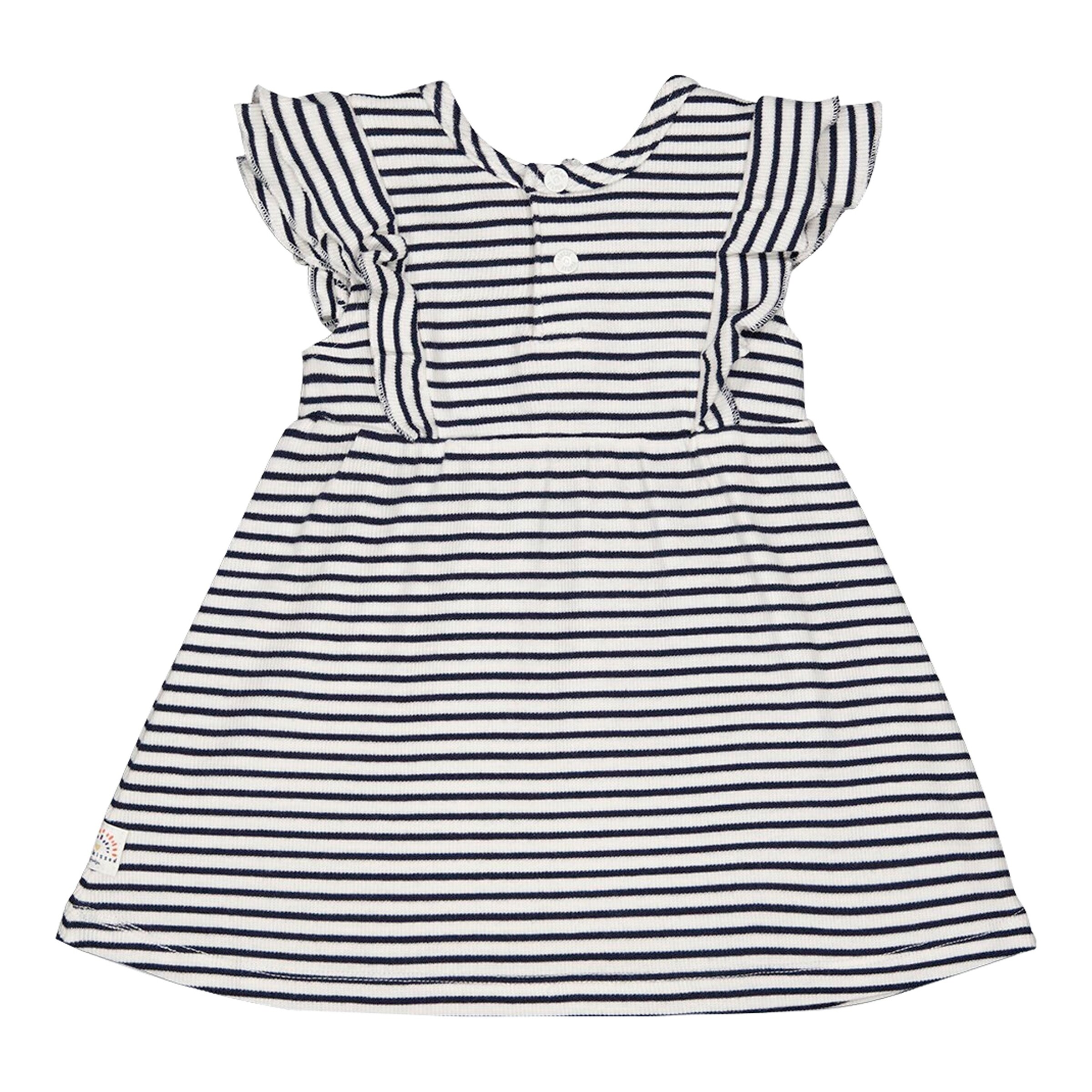Feetje Kleid kurzarm Rüsche Ringel
