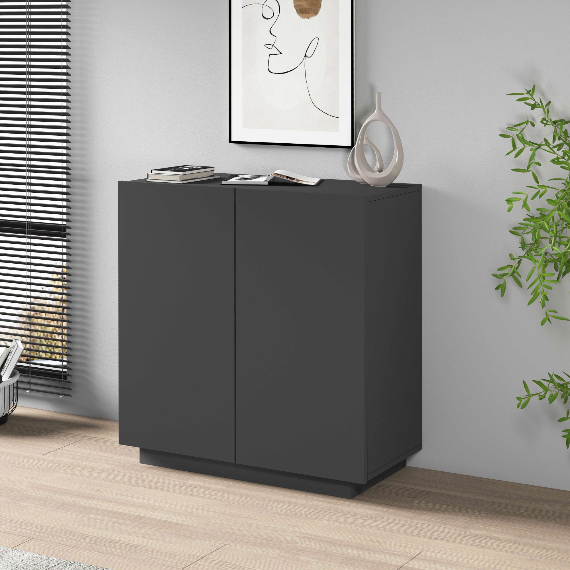INOSIGN Aktenschrank »Essential, Mehrzweckschrank, Büroschrank mit 2 Türen« & verstellbaren Einlegeböden, Höhe 86 oder 166 cm, Made in Italy