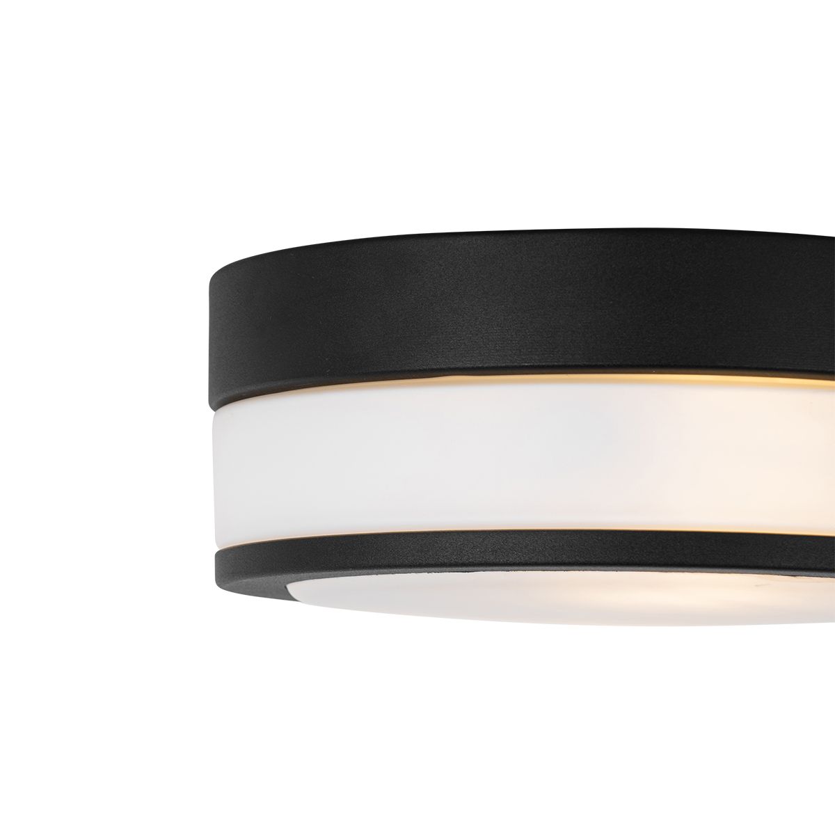 Moderne plafondlamp zwart 23 cm IP44  - Flavi