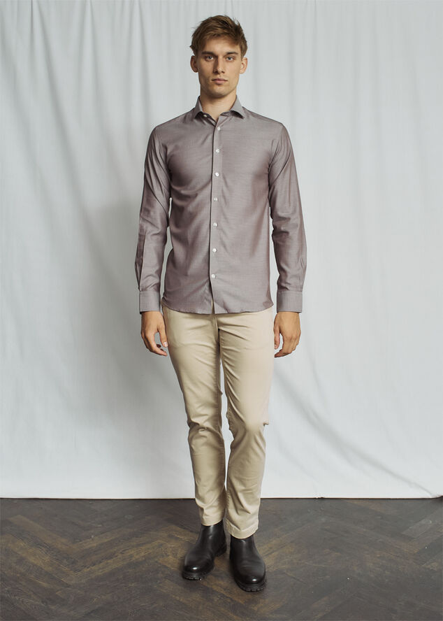Bruun & Stengade BS Goran Slim Fit Shirt Brown