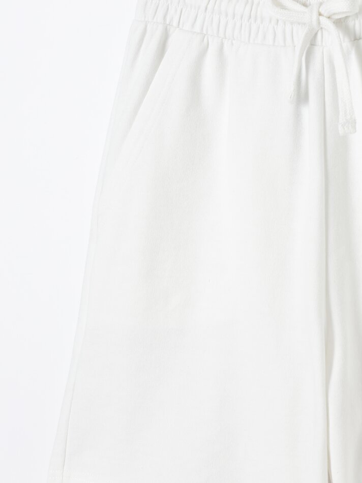 Bermuda básica de tecido atoalhado - Off-white