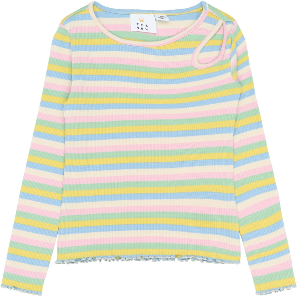 Køb The New Multi Striped Tnstella L_S Rib Tee