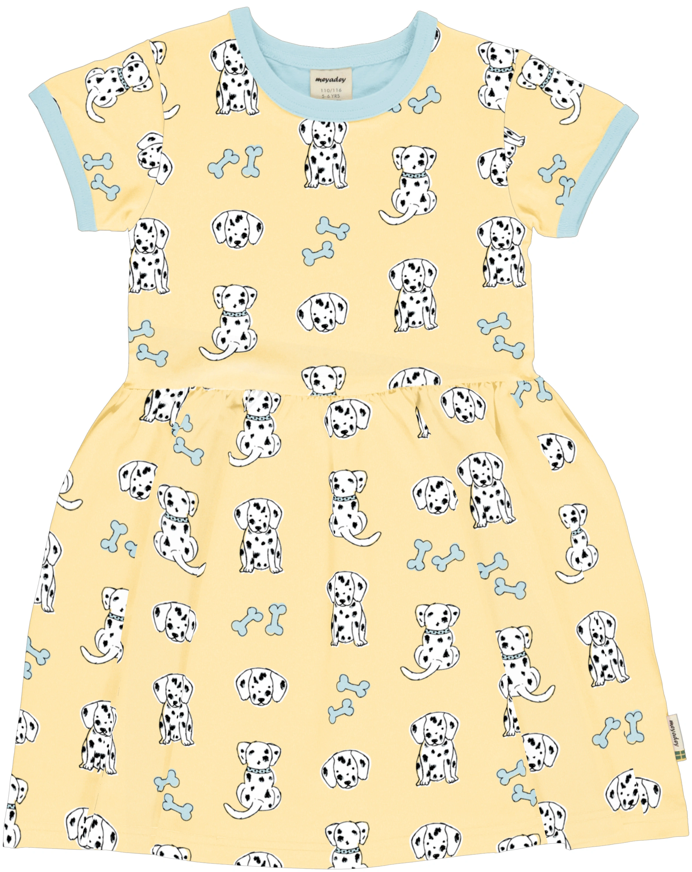 Kurzarmkleid SPIN CITY DOG in gelb