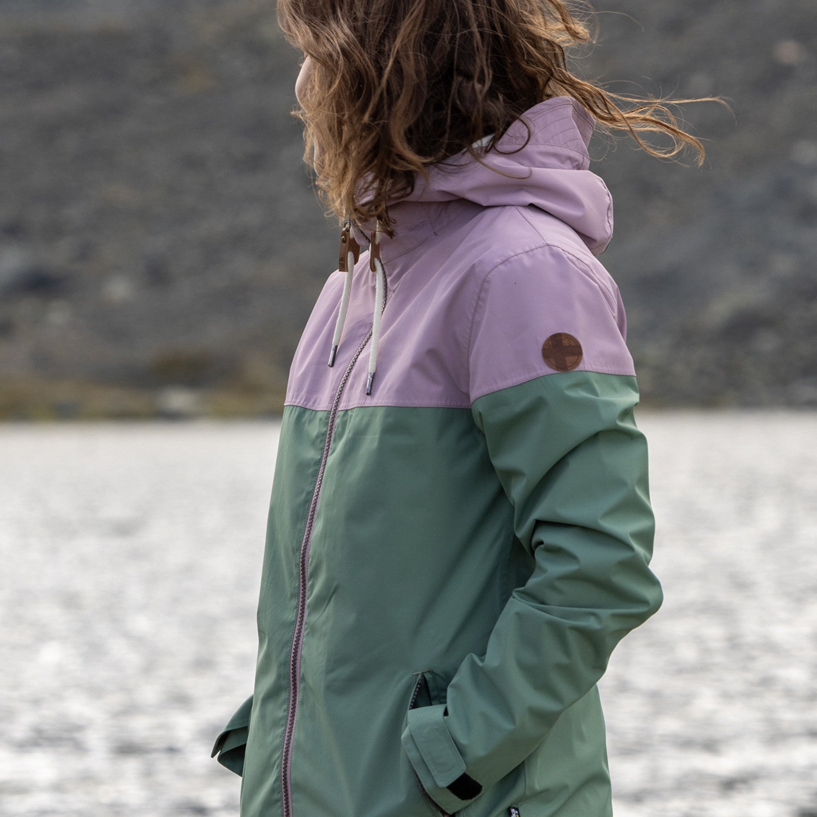 Frauen Regenjacke Nala hedge green