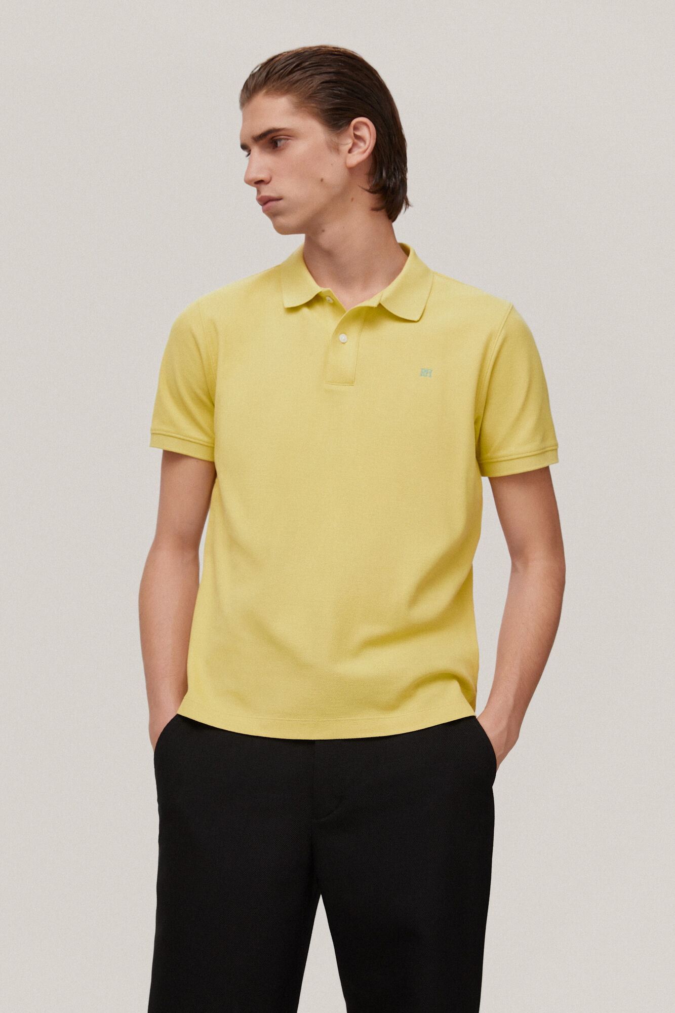 Camisa polo com logotipo - Amarela
