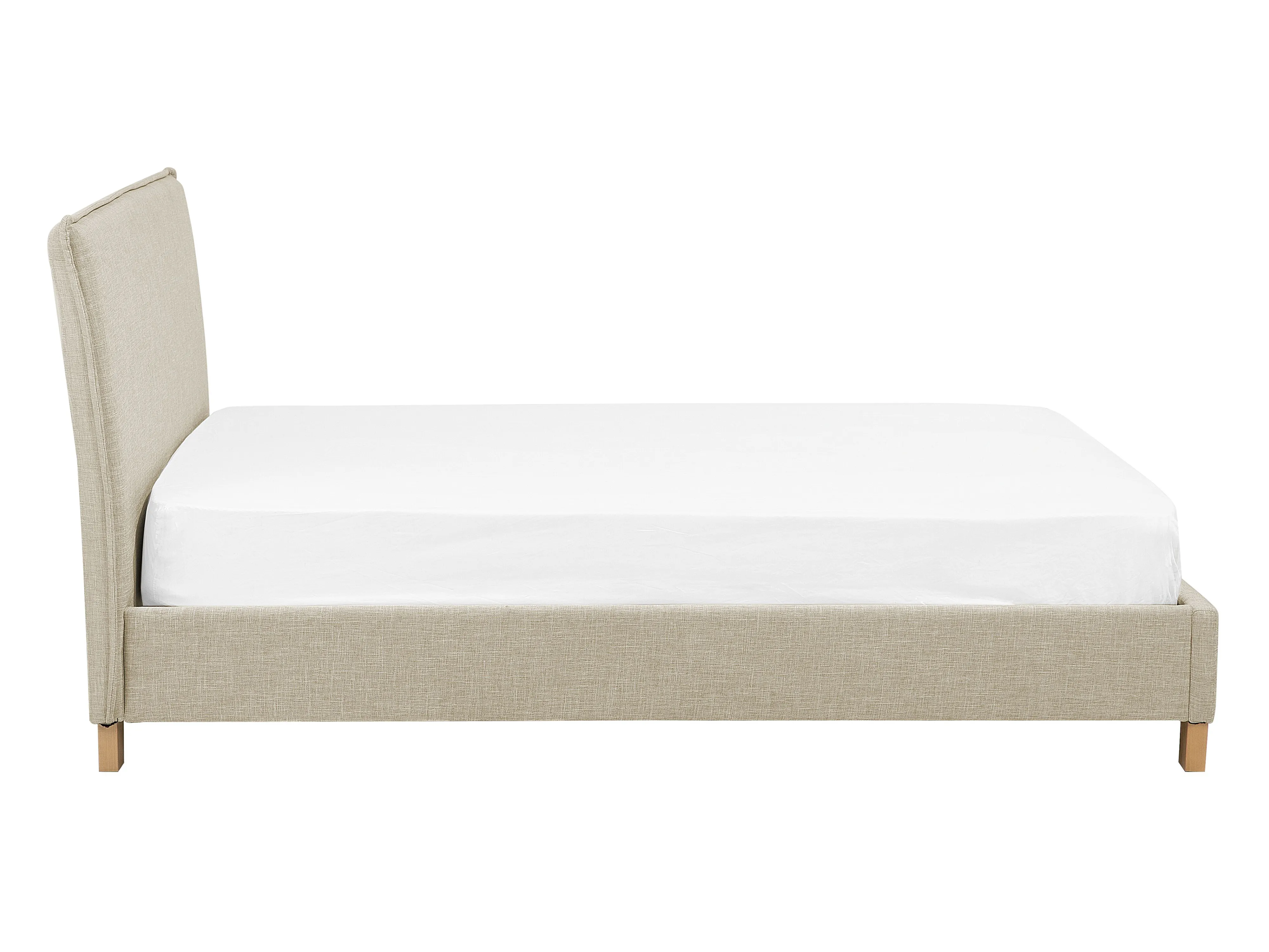 Bed Stof SENNEZ 140 x 200 cm Beige