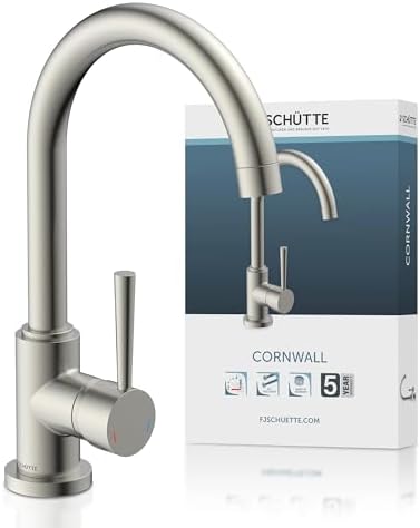 SCHÜTTE Cornwall 79161 Robinet de cuisine pivotant à 360 ° avec mitigeur monocommande Blanc : Bricolage