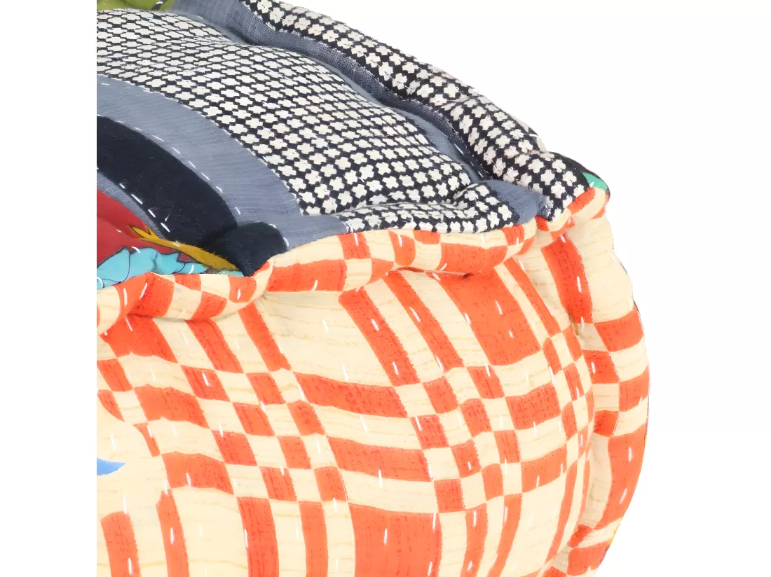 Coussin de sol pouf tissu 60 x 70 x 51 cm DEC021298