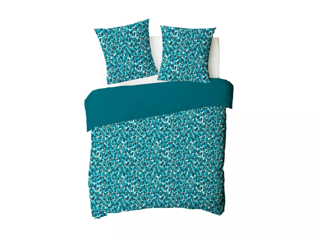 Parure de lit 2 personnes en coton 57 fils imprimé canard 240x220cm