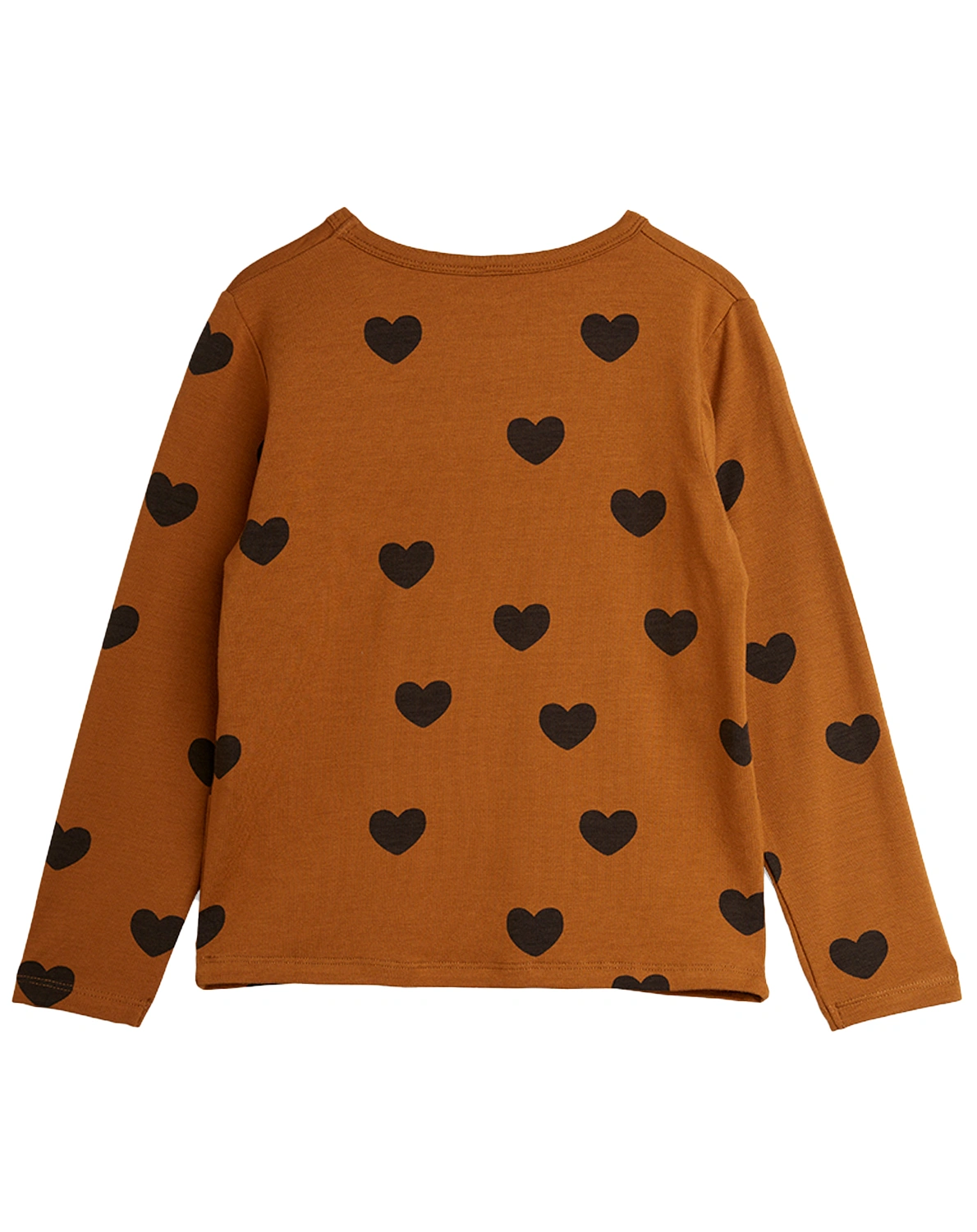 Langarmshirt HEARTS AOP in brown