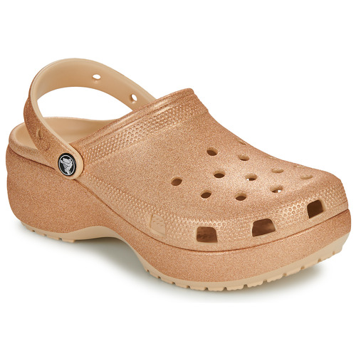 Crocs - Classic Platform Glitter ClogW - Beige