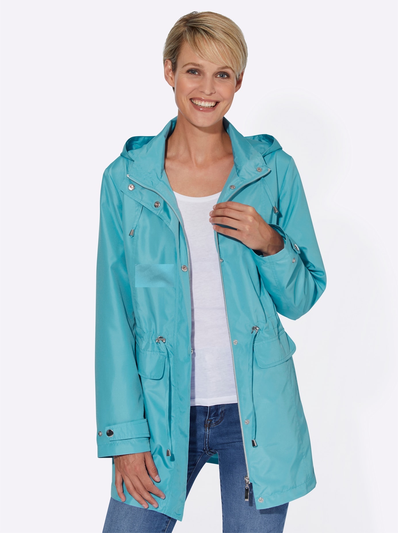 Classic Basics Langjacke mit Kapuze