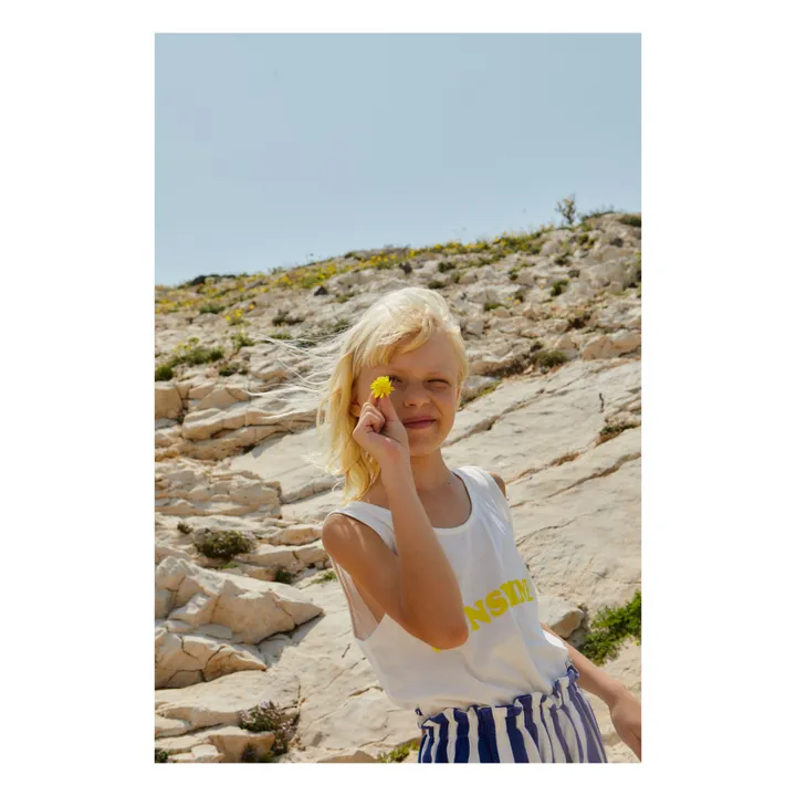 We Are Kids Débardeur Marcel Sunshine Coton Bio | Blanc