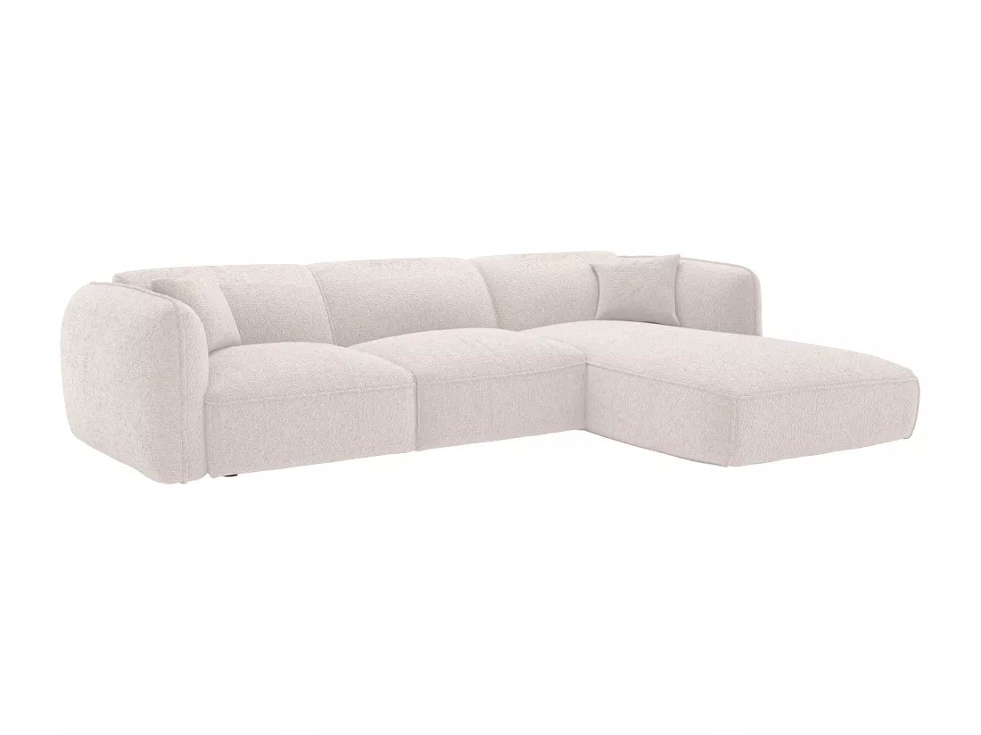 Canapé d'angle droit en tissu beige CAMILIO de Maison Céphy