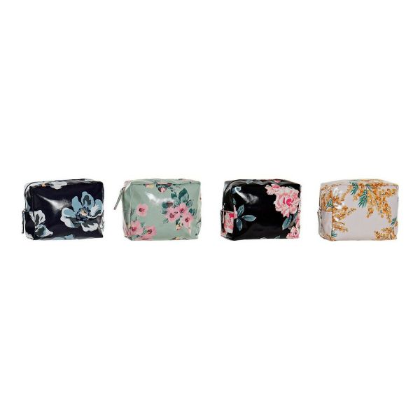 DKD Home Decor Nécessaire Bloemen PVC (4 pcs) (15 x 6 x 12 cm)