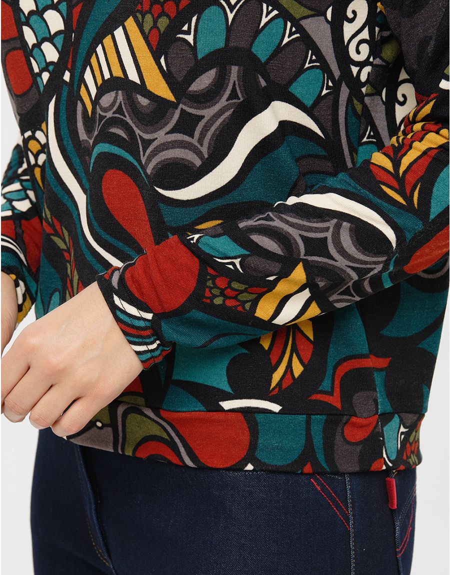 T-shirt chaud bleu motif