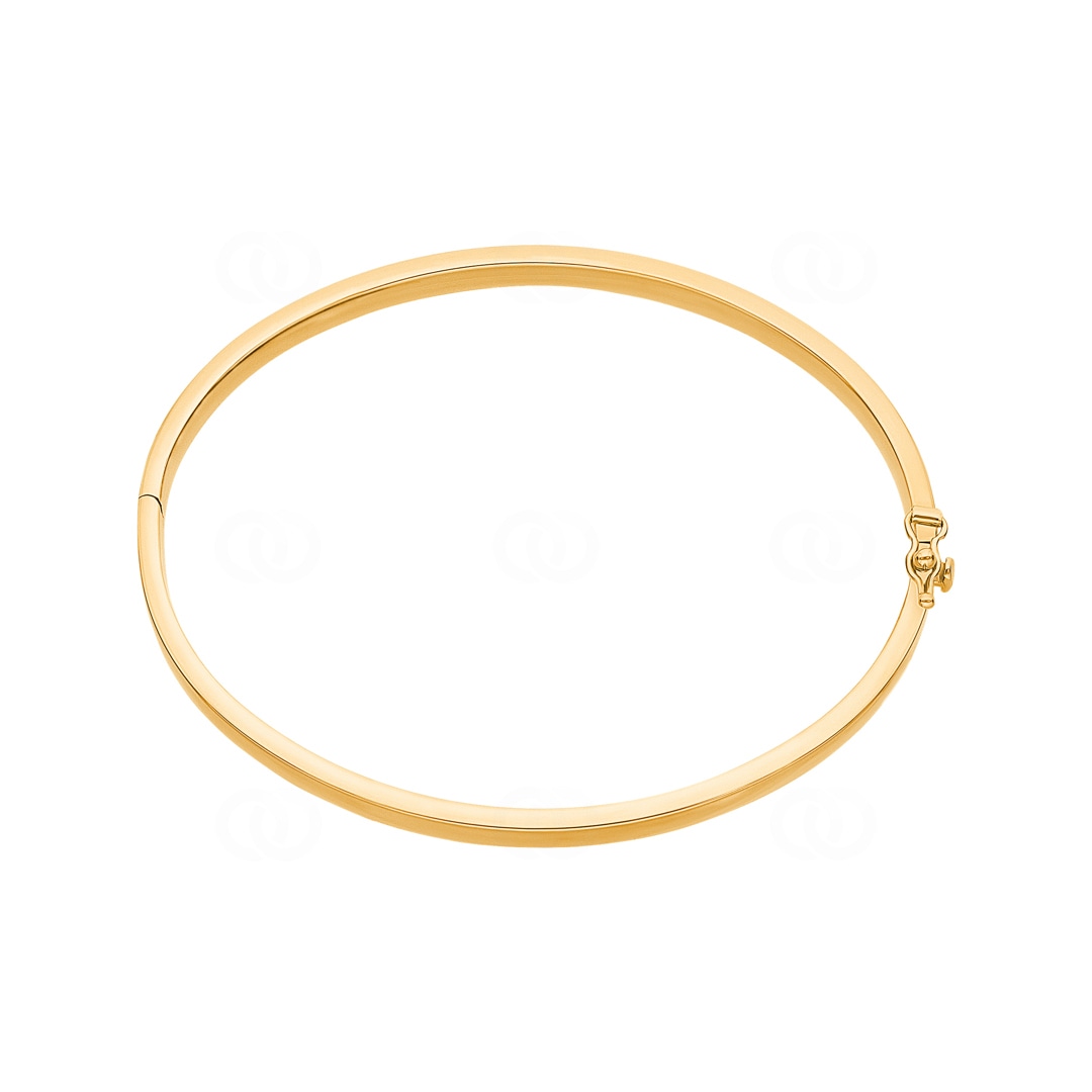 Armreif oval 750/18 K Gelbgold 4mm - 52x62mm