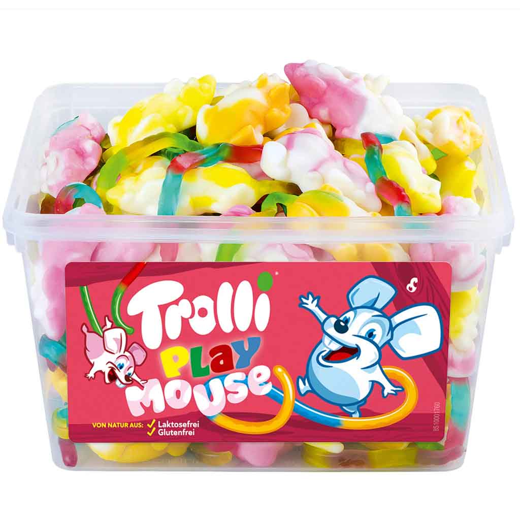 Trolli Play Mouse Schaumzucker & Fruchtgummi 75er 1200g MHD:2.4.26