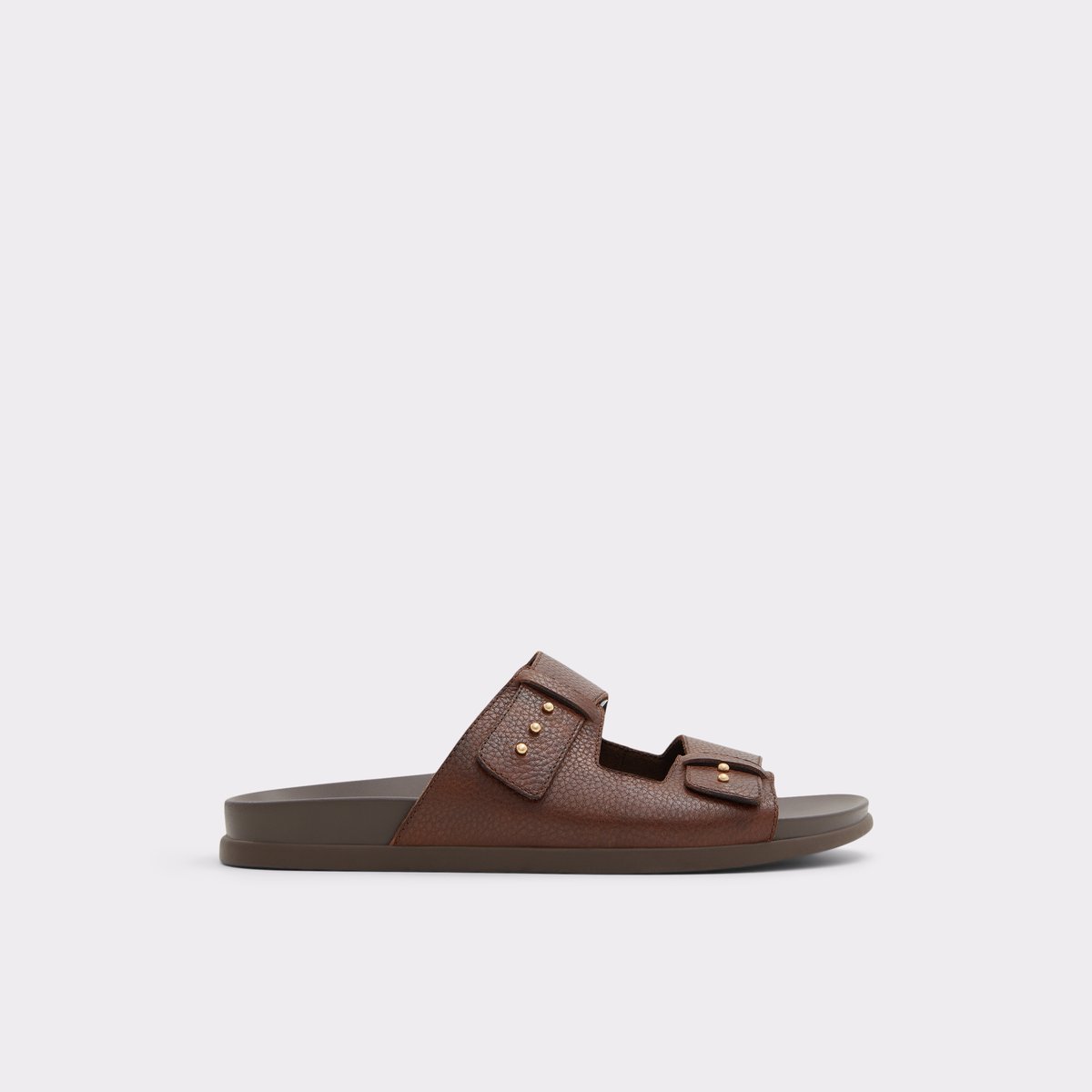 Serham Dark Brown Men Slides