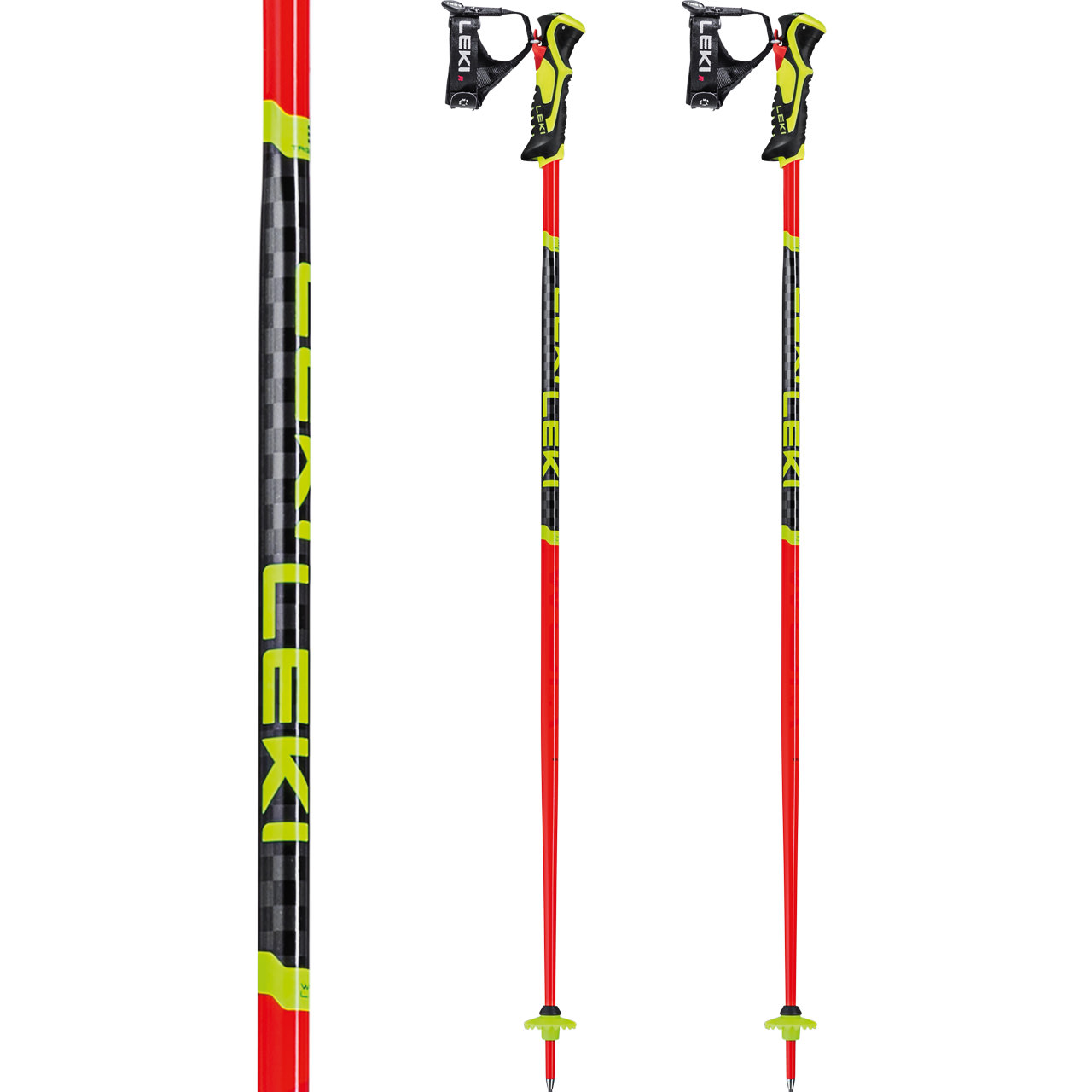 Leki WCR Lite SL 3D bright red/black/neonyellow | Leki Alpin Skistöcke | Leki | L | MARKEN | XSPO