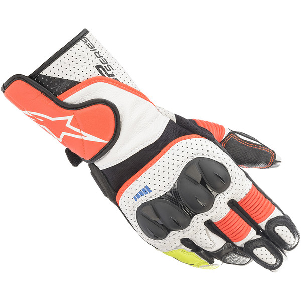Alpinestars - Gants SP-2 V3 Blanc / Rouge fluo / Noir