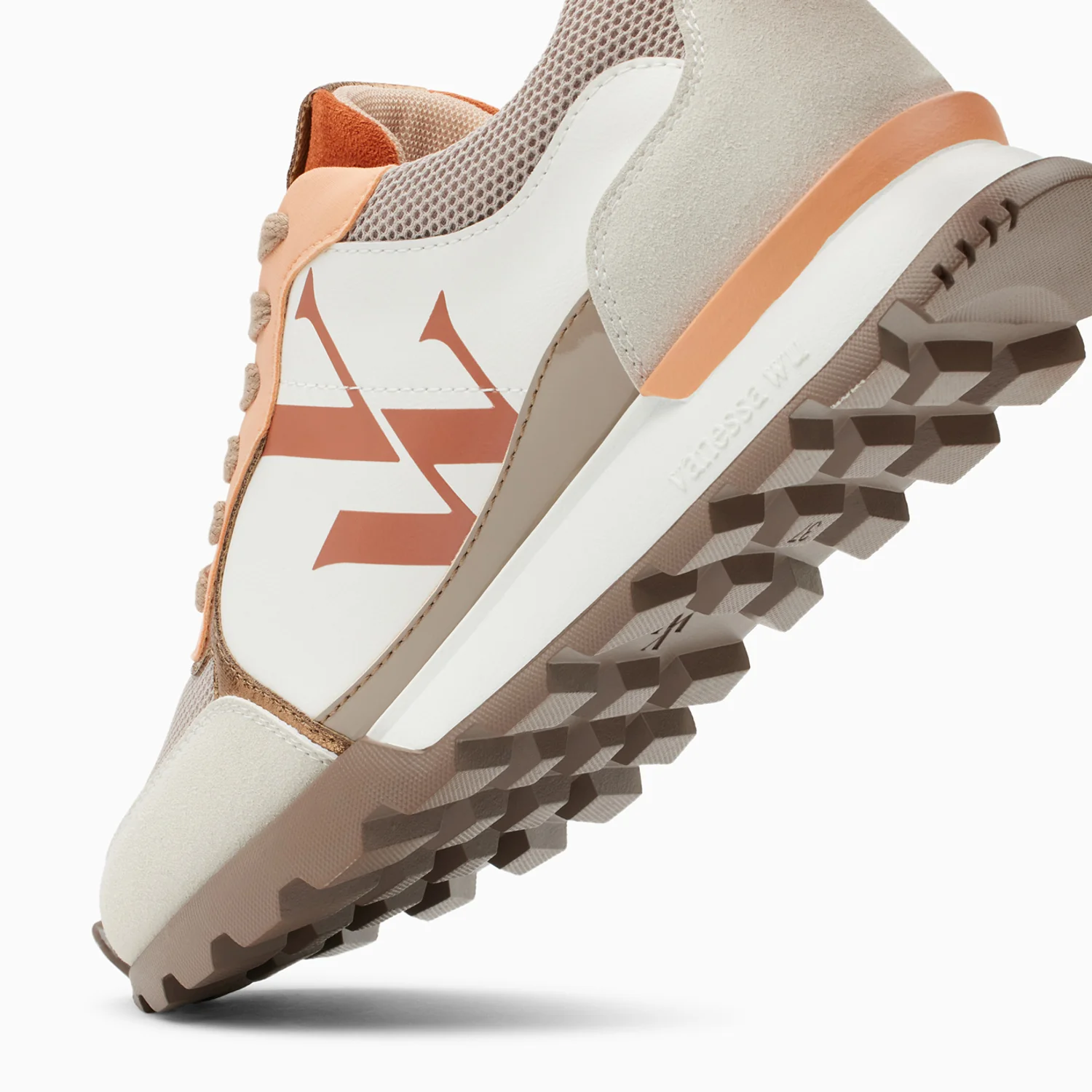 Sneakers-Baskets monogramme Ombeline orange à semelle running