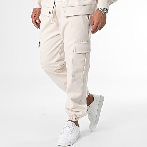 Ensemble Surchemise Et Pantalon Cargo Beige Clair